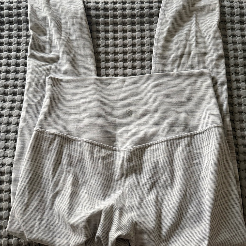lululemon align grey and white leggings size 8